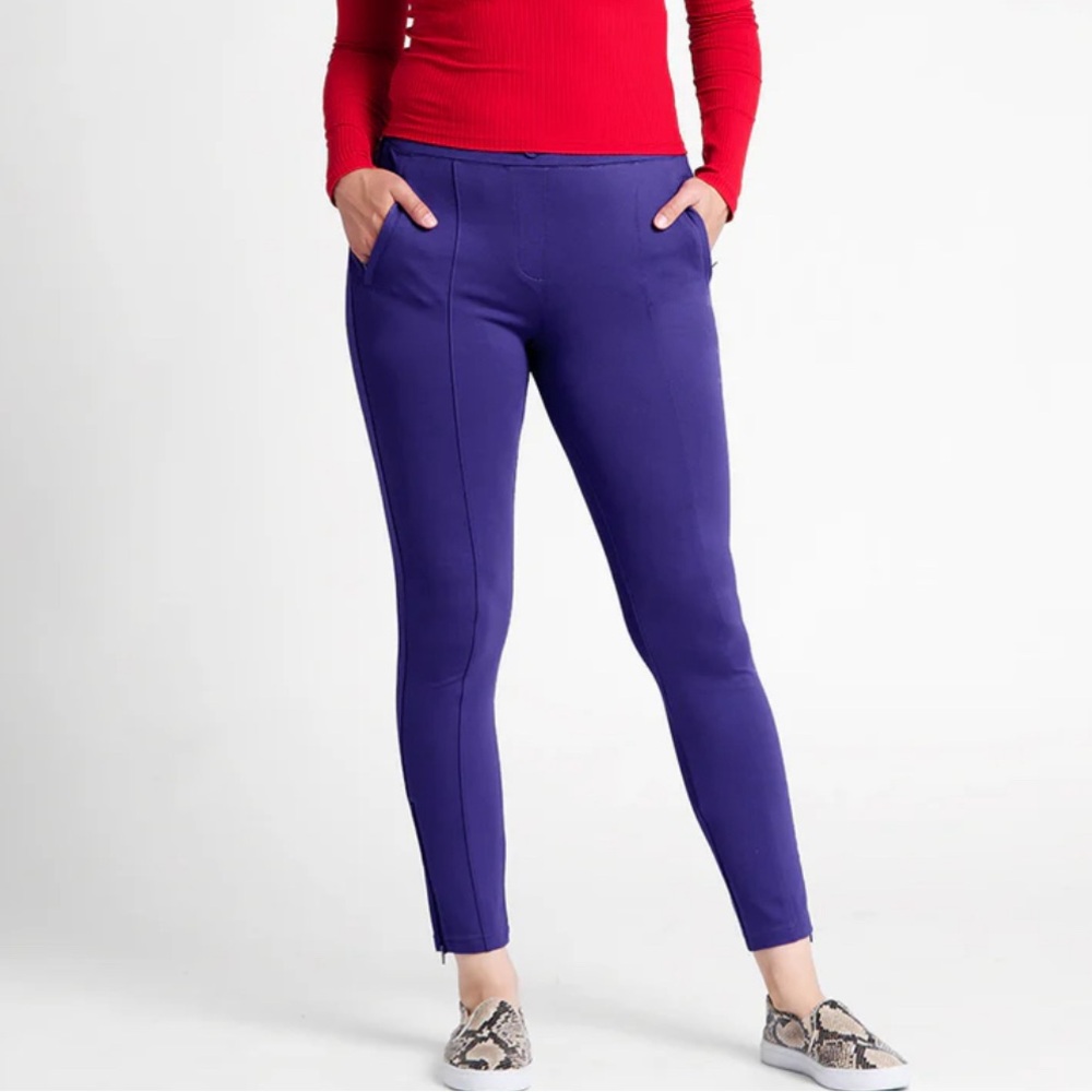 NWT Betabrand Skinny-Leg | Pencil Dress Pant Yoga Pants - Lupine Blue / M